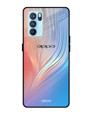 Shop Mystic Aurora Printed Premium Glass Cover for Oppo Reno 6 5G (Shock Proof, Lightweight)-Front