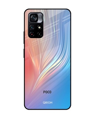 Shop Mystic Aurora Printed Premium Glass Cover for Poco M4 Pro 5G (Shock Proof, Lightweight)-Front