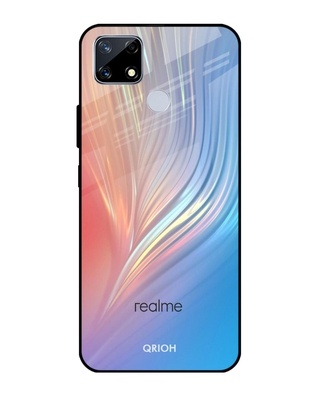 Shop Mystic Aurora Printed Premium Glass Cover for Realme C25 (Shock Proof, Lightweight)-Front