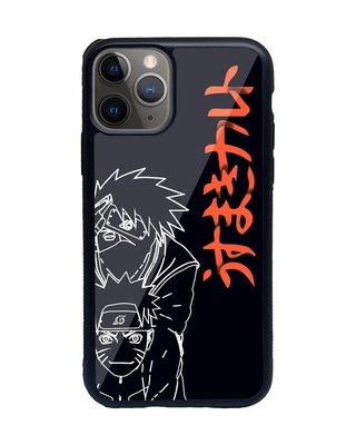 Shop Naruto Kakashi Premium Glass Cover for iPhone 11 Pro-Front