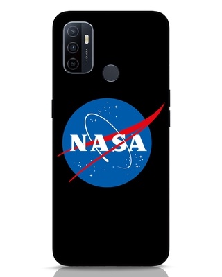 Shop NASA Logo Designer Hard Cover for Oppo A53-Front