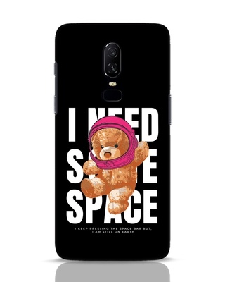Shop Need Space Teddy Designer Hard Cover for OnePlus 6-Front