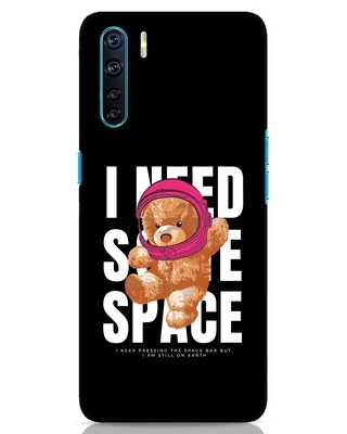 Shop Need Space Teddy Designer Hard Cover for Oppo F15-Front