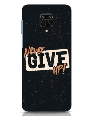 Shop Never Give Up Xiaomi Redmi Note 9 Pro Mobile Cover-Front