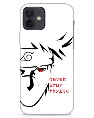 Shop Never Stop Trying iPhone 12 Mobile Cover-Front