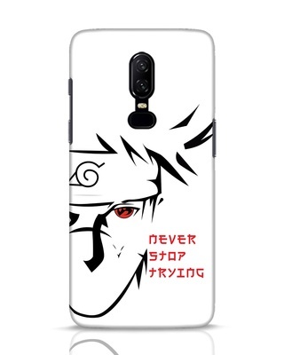 Shop Never Stop Trying OnePlus 6 Mobile Cover-Front