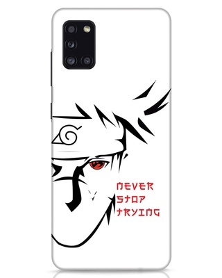 Shop Never Stop Trying Samsung Galaxy A31 Mobile Cover-Front