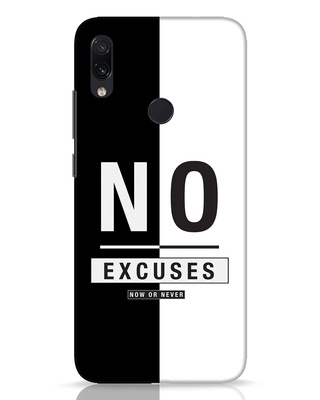 Shop No Excuses Stripe Xiaomi Redmi Note 7 Pro Mobile Cover-Front