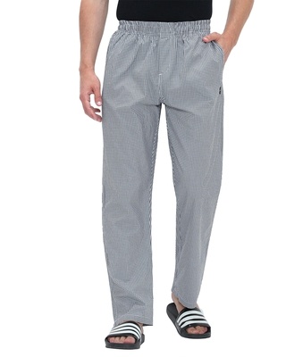Shop Men's Black Checks Pyjama-Front
