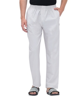 Shop Men's White Polka Print Pyjama-Front