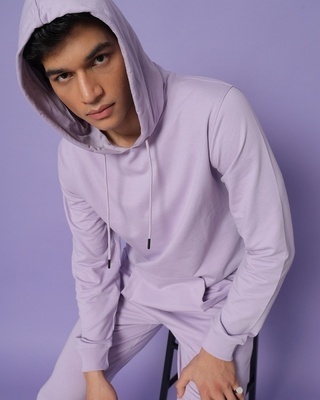 Shop Feel Good Lilac Solid Hoodie-Front