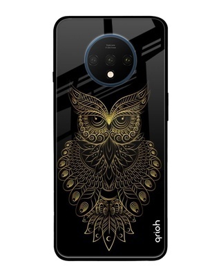 Shop Owl Printed Premium Glass Cover for OnePlus 7T (Shock Proof, Lightweight)-Front