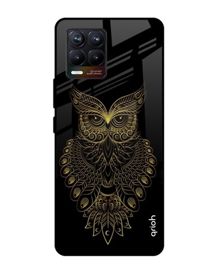 Shop Owl Printed Premium Glass Cover for Realme 8 (Shock Proof, Lightweight)-Front