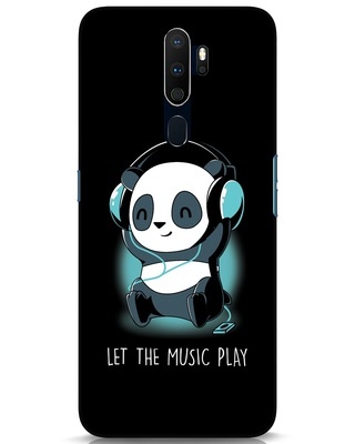 Shop Panda Headphones Oppo A9 2020 Mobile Cover-Front