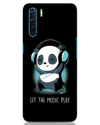 Shop Panda Headphones Oppo F15 Mobile Covers-Front