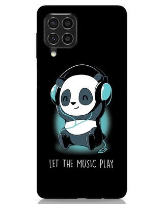 Shop Panda Headphones Samsung Galaxy F62 Mobile Covers-Front