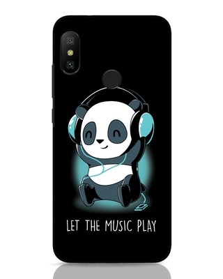 Shop Panda Headphones Xiaomi Redmi 6 Pro Mobile Cover-Front