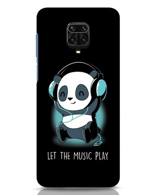 Shop Panda Headphones Xiaomi Redmi Note 9 Pro Max Mobile Cover-Front
