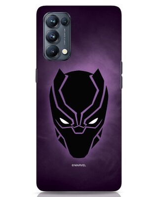 Shop Panther Black Oppo Reno 5 Pro Mobile Cover-Front