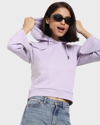 Shop Women's Solid Flared Sleeves Hoodies-Front