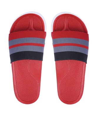 Shop Pery Pao Latest Mens Red Flip Flops-Front