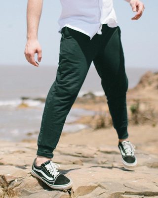 black and green joggers