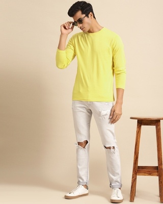 Shop Pineapple Yellow Full Sleeve T-Shirt-Front