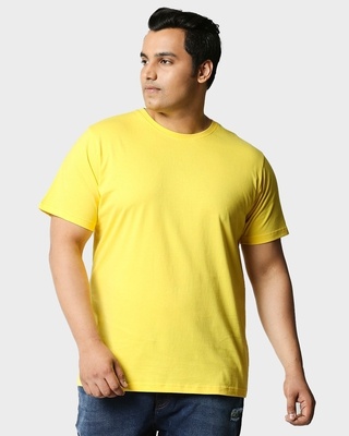 Shop Pineapple Yellow Half Sleeve Plus Size T-Shirt-Front