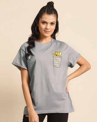 Shop Pocket Jerry Boyfriend T-Shirt (TJL)-Front