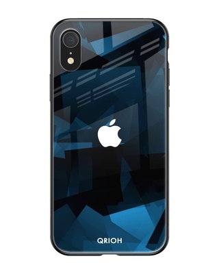 Shop Polygonal Box Printed Premium Glass Cover for iPhone XR (Shock Proof, Lightweight)-Front