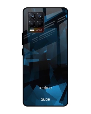 Shop Polygonal Box Printed Premium Glass Cover for Realme 8 (Shock Proof, Lightweight)-Front
