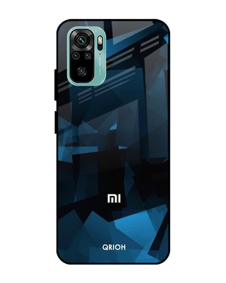 Shop Polygonal Box Printed Premium Glass Cover for Xiaomi Redmi Note 10 (Shock Proof, Lightweight)-Front