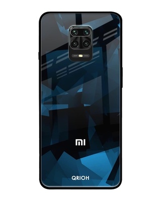 Shop Polygonal Printed Premium Glass Cover for Xiaomi Redmi Note 9 Pro (Shock Proof, Lightweight)-Front