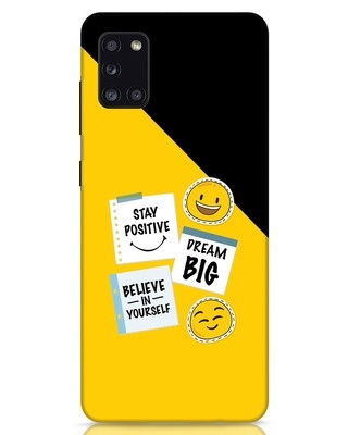 Shop Positive Stickers Samsung Galaxy A31 Mobile Cover-Front