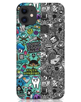 Shop Printed Designer Hard Cover for iPhone 11 (Impact Resistant, Matte Finish)-Front