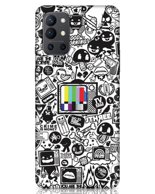 Shop Printed Designer Hard Cover for OnePlus 9R (Impact Resistant, Matte Finish)-Front