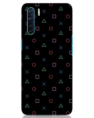 Shop Ps4 Buttons Oppo F15 Mobile Cover-Front