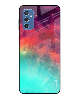 Aura Printed Premium Glass Cover for Samsung Galaxy M52 5G (Shock Proof, Lightweight)