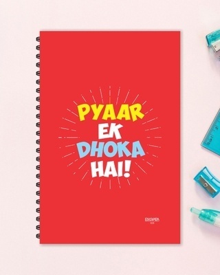 Shop Pyaar Ek Dhoka Hai Designer Notebook (Soft Cover, A5 Size, 160 Pages, Ruled Pages)-Front