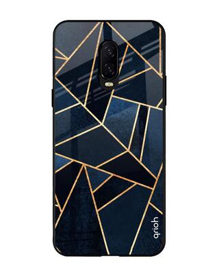 Shop Qrioh OnePlus 6T Abstract Tiles Glass Case-Front