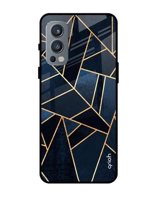Shop Qrioh Abstract Tiles Glass case for OnePlus Nord 2-Front