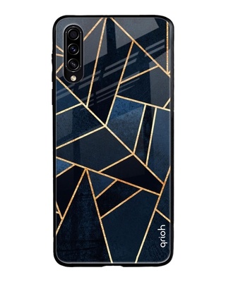 Shop Qrioh Abstract Tiles Glass case for Samsung Galaxy A30s-Front