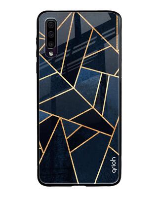 Shop Qrioh Abstract Tiles Glass case for Samsung Galaxy A50-Front