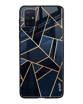 Shop Qrioh Samsung Galaxy A51 Abstract Tiles Glass Case-Front