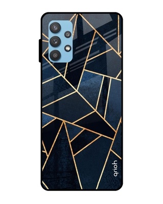 Shop Qrioh Abstract Tiles Glass case for Samsung Galaxy A52-Front