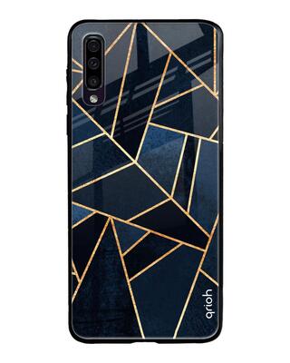 Shop Qrioh Abstract Tiles Glass case for Samsung Galaxy A70-Front
