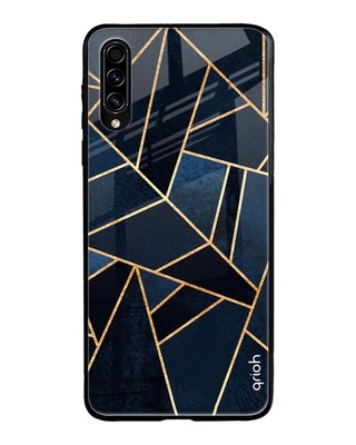Shop Qrioh Abstract Tiles Glass case for Samsung Galaxy A70s-Front