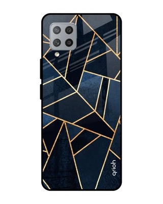 Shop Qrioh Abstract Tiles Glass case for Samsung Galaxy M42-Front