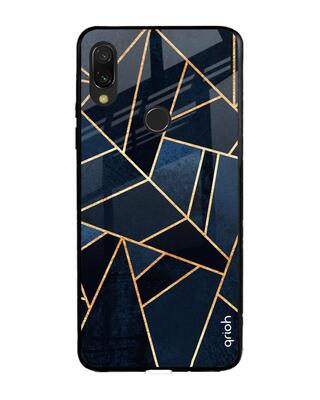 Shop Qrioh Xiaomi Redmi Note 7 Abstract Tiles Glass Case-Front