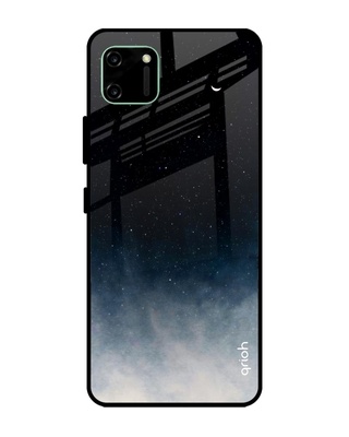 Shop Qrioh Black Aura Glass Case for Realme C11-Front